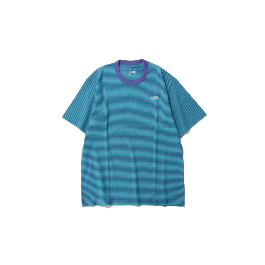 【SALE】S/S Multi Border Tee - OPTIC VIOLET / GEYSER AQUA (NT32455) The North Face(ザ・ノース・フェイス) | THE NORTH FACE