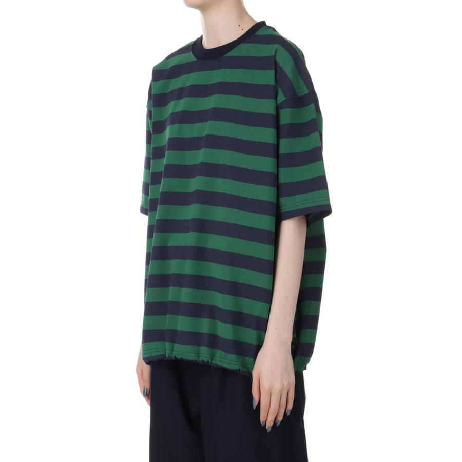 【SALE / 30%OFF】W's TECH DRAWSTRING BORDER S/S TEE-GREENxNAVY(BE-36024L) DAIWA PIER39 -Women-(ダイワ ピア 39)