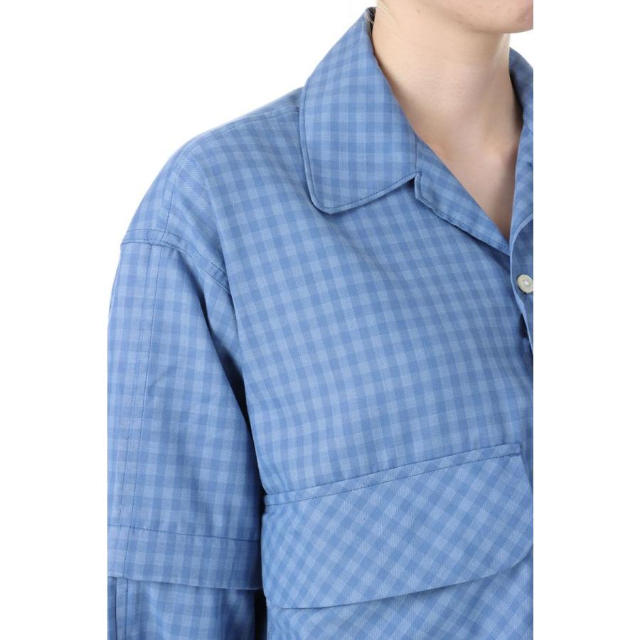W’s TECH SPORTS OPEN COLLAR SHIRT L/S MINI PLAIDS-D.BLUE CHECK(BE-90024L) DAIWA PIER39 -Women-(ダイワ ピア 39) | DAIWA PIER39 | 03