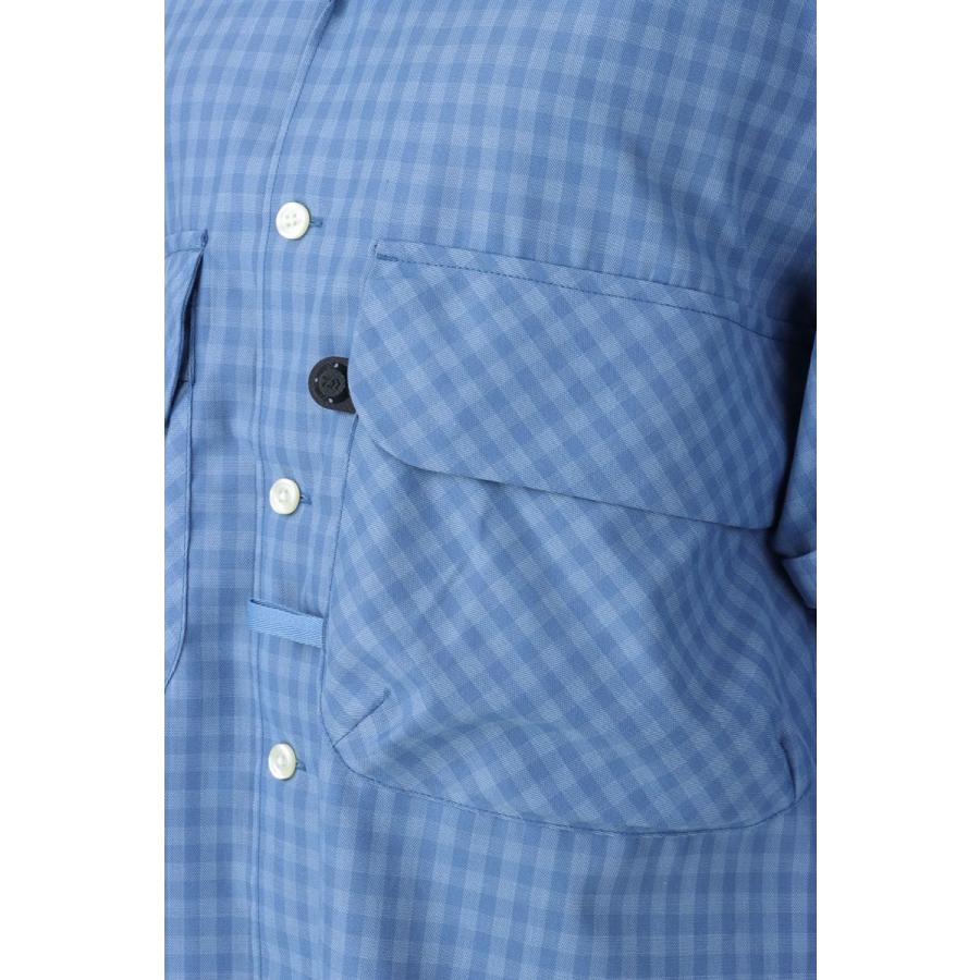 W’s TECH SPORTS OPEN COLLAR SHIRT L/S MINI PLAIDS-D.BLUE CHECK(BE-90024L) DAIWA PIER39 -Women-(ダイワ ピア 39) | DAIWA PIER39 | 04