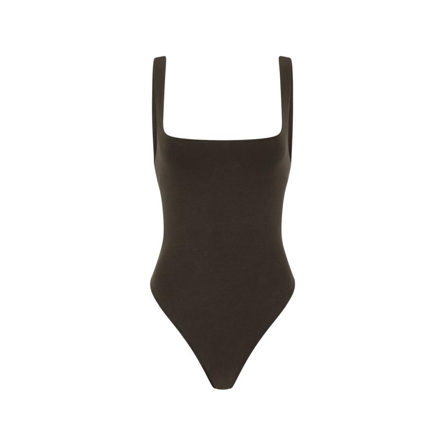 【P10倍】【SALE】SQUARE NECK BODYSUIT - COTTON SPANDEX -BRUNETTE(ES2356BT) Entire Studios -Women-(エンタイア スタジオ) |  | 04