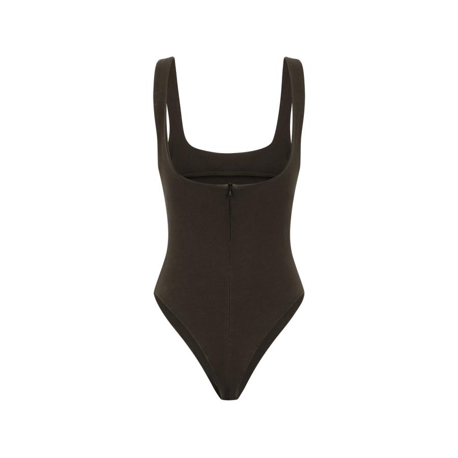 【P10倍】【SALE】SQUARE NECK BODYSUIT - COTTON SPANDEX -BRUNETTE(ES2356BT) Entire Studios -Women-(エンタイア スタジオ) |  | 05
