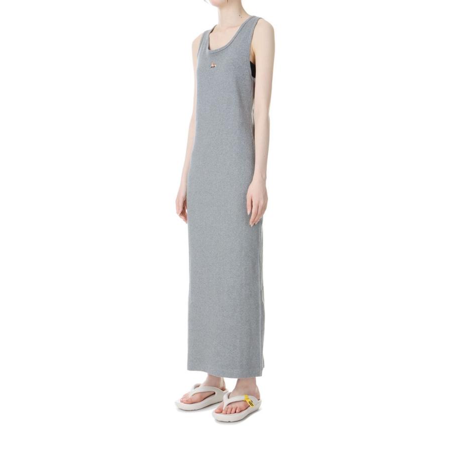 BABY FOX RIBBED TANK DRESS - MEDIUM GREY MELANGE(MW01602KJ0125) Maison Kitsune -Women-(メゾンキツネ) |  | 01