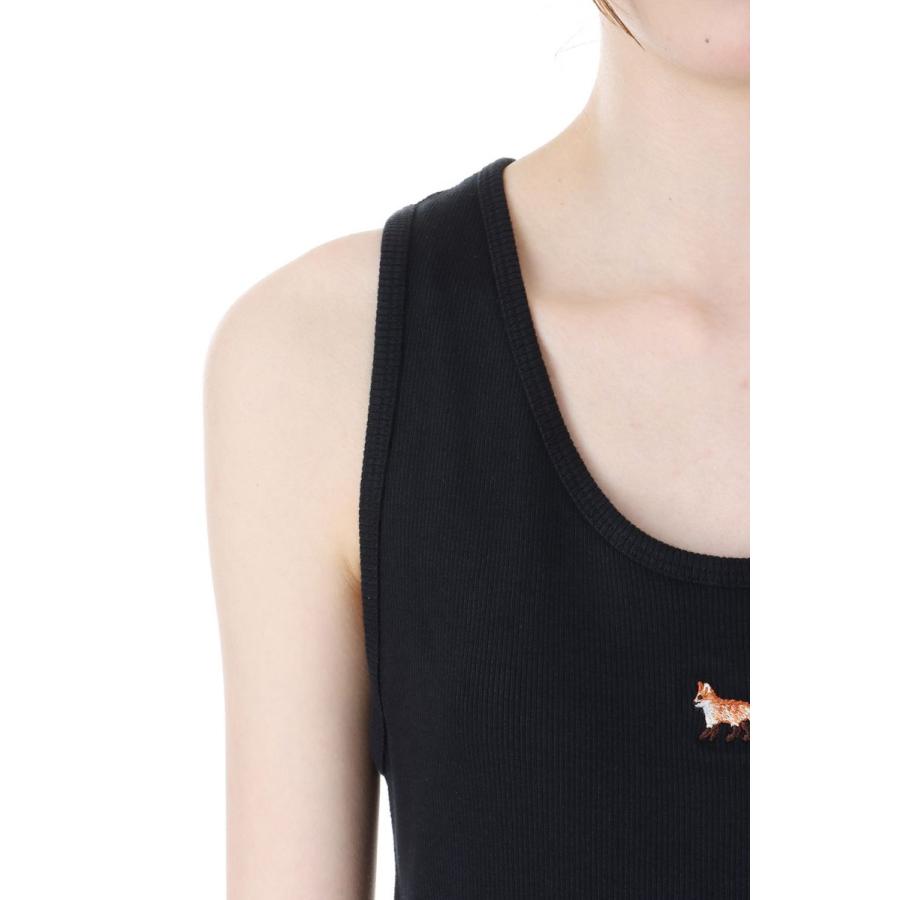 BABY FOX RIBBED TANK DRESS - BLACK(MW01602KJ0125) Maison Kitsune -Women-(メゾンキツネ) |  | 03