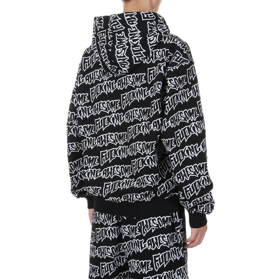 【P5倍 / SALE】AOP Stamp Zipped Hoodie / Black-White Fucking Awesome(ファッキンオーサム) |  | 02
