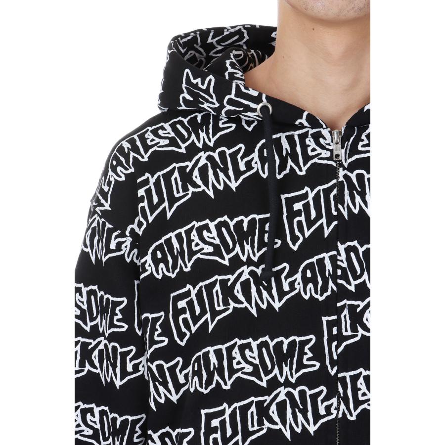 【P5倍 / SALE】AOP Stamp Zipped Hoodie / Black-White Fucking Awesome(ファッキンオーサム) |  | 03