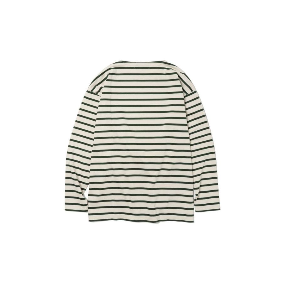 AUBERGE(オーベルジュ) COCOボーダー長袖Tシャツ ブラウン×ベージュ