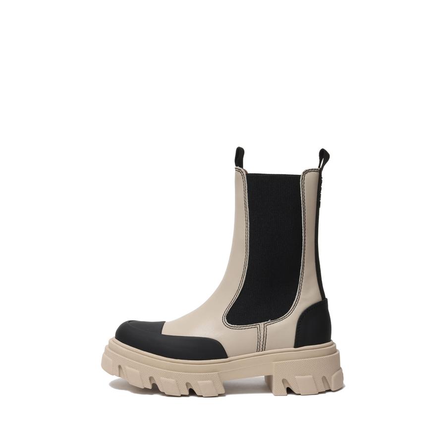 【P5倍 / SALE】Cleated Mid Chelsea Boot-TAOS TAUPE(S2372) GANNI(ガニー) | GANNI