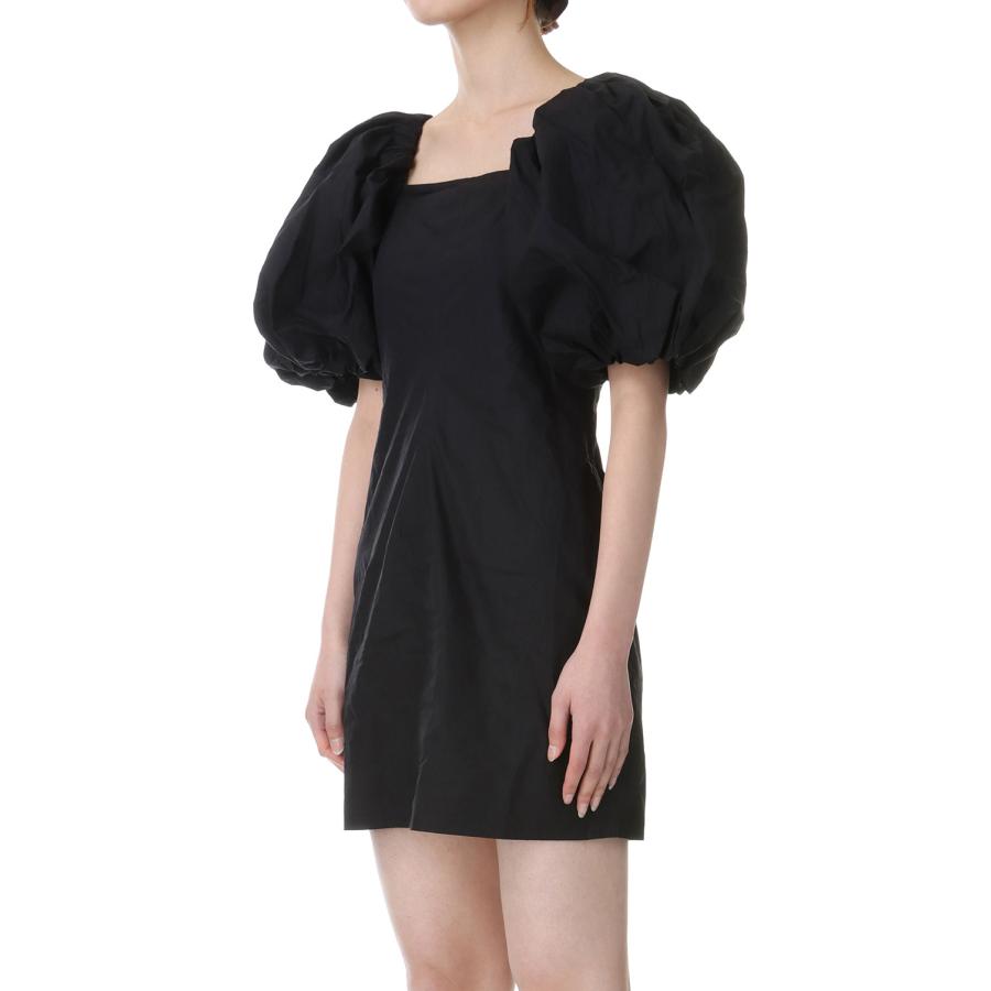 【P5倍 / SALE】Cotton Poplin Twisted Sleeve Mini Dress-BLACK(F8827) GANNI(ガニー) | GANNI | 01