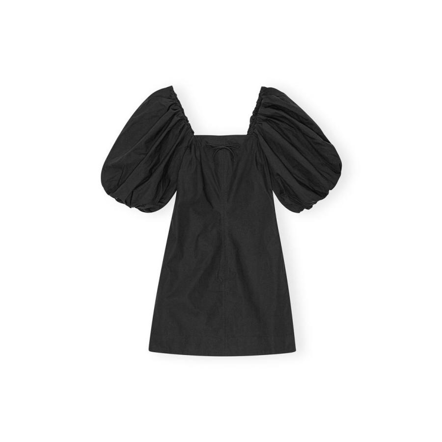 【P5倍 / SALE】Cotton Poplin Twisted Sleeve Mini Dress-BLACK(F8827) GANNI(ガニー) | GANNI | 08