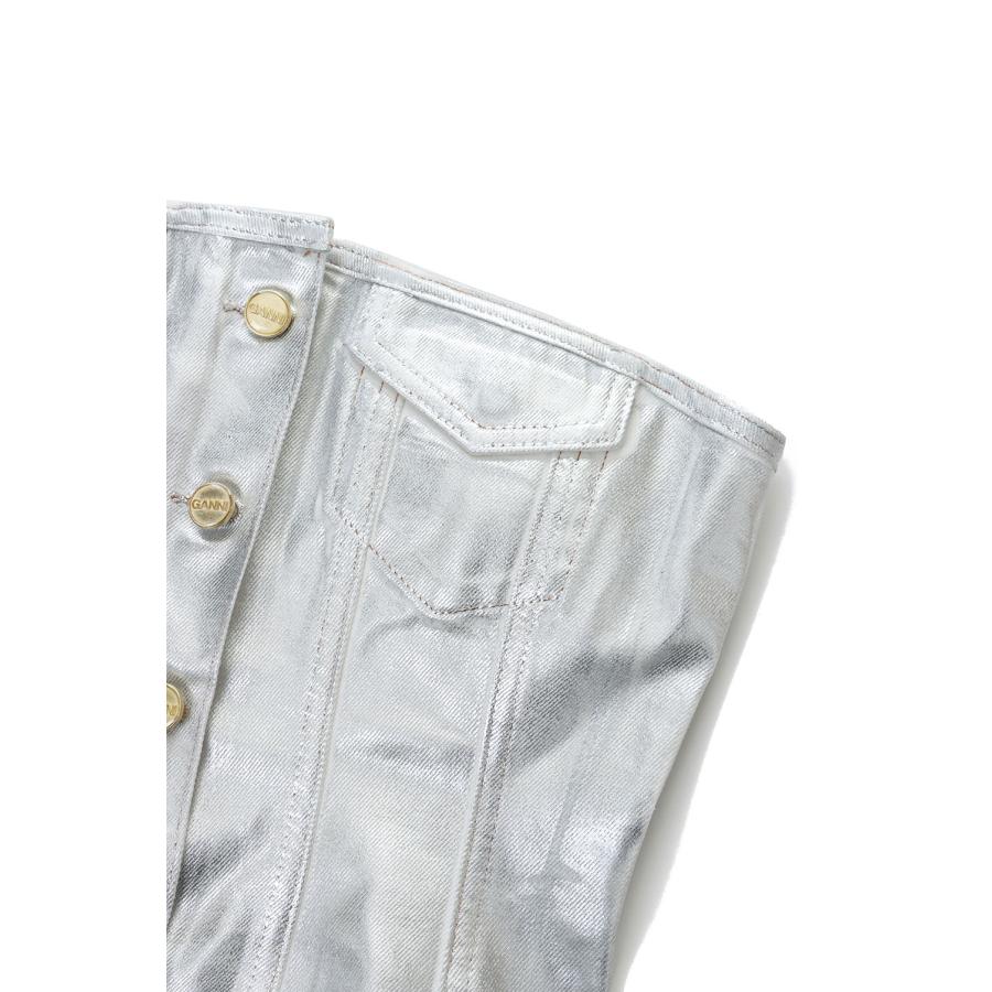 【P5倍 / SALE】Foil Denim Corsage-BRIGHT WHITE(J1379) GANNI(ガニー) | GANNI | 03