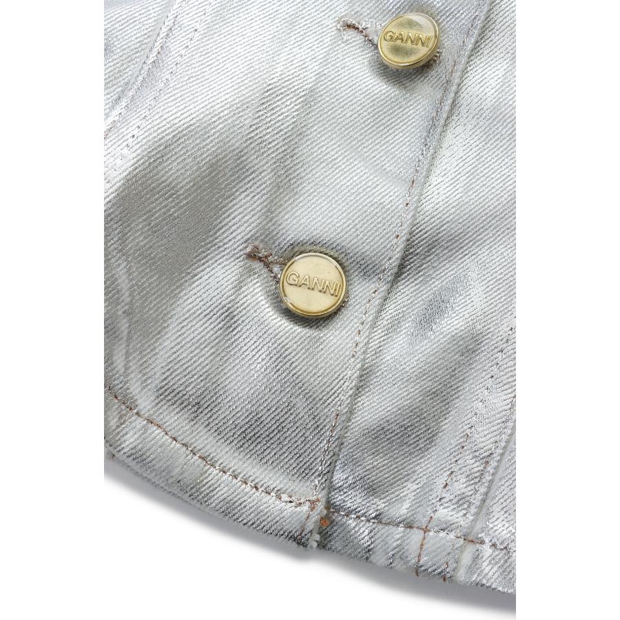 【P5倍 / SALE】Foil Denim Corsage-BRIGHT WHITE(J1379) GANNI(ガニー) | GANNI | 04