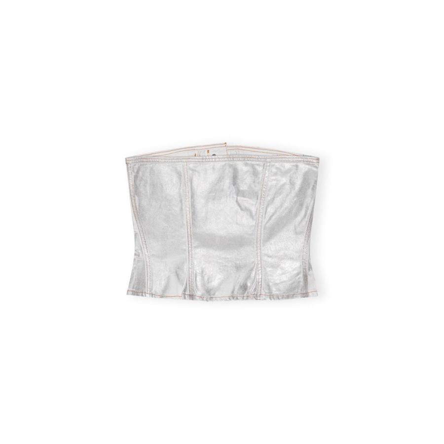 【P5倍 / SALE】Foil Denim Corsage-BRIGHT WHITE(J1379) GANNI(ガニー) | GANNI | 07