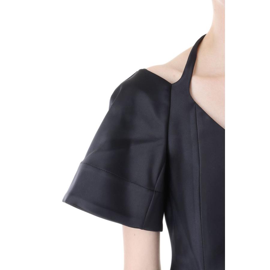 【P5倍 / SALE】Double Satin Fitted Open-neck Blouse-BLACK(F8580) GANNI(ガニー) | GANNI | 03