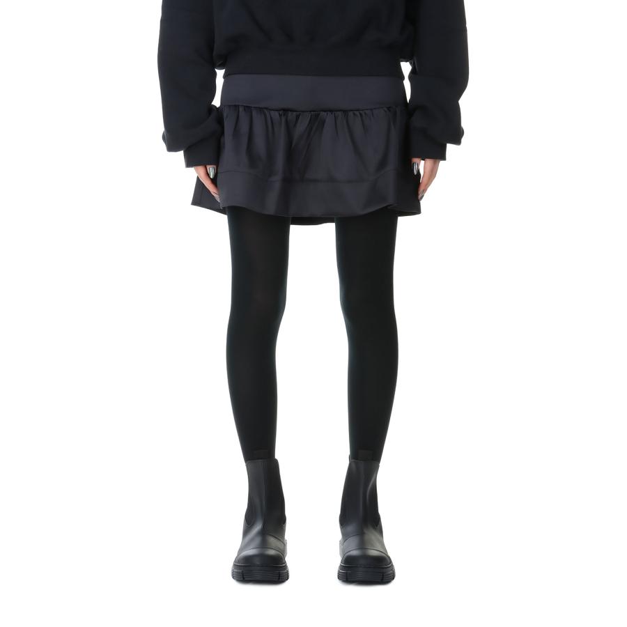 【P5倍 / SALE】Double Satin Flounce Mini Skirt-BLACK(F8587) GANNI(ガニー) | GANNI