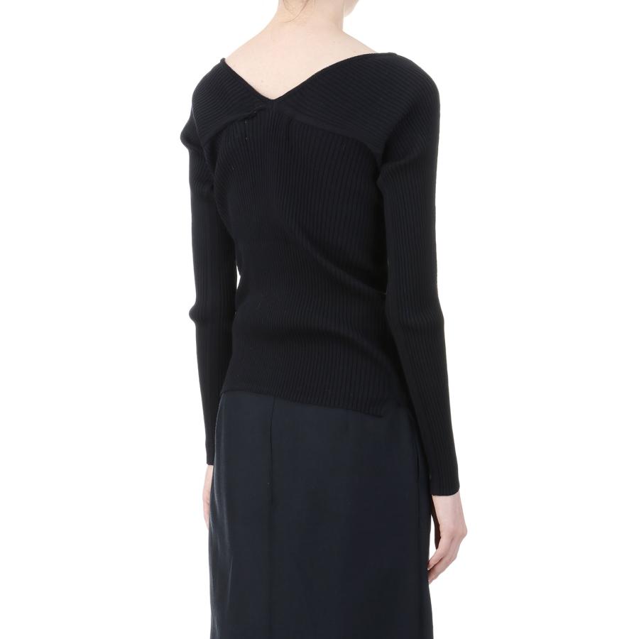 【P5倍 / SALE】16G RIB V NECK PULLOVER / BLACK(24SKN-#310L) Jane Smith(ジェーンスミス) |  | 02