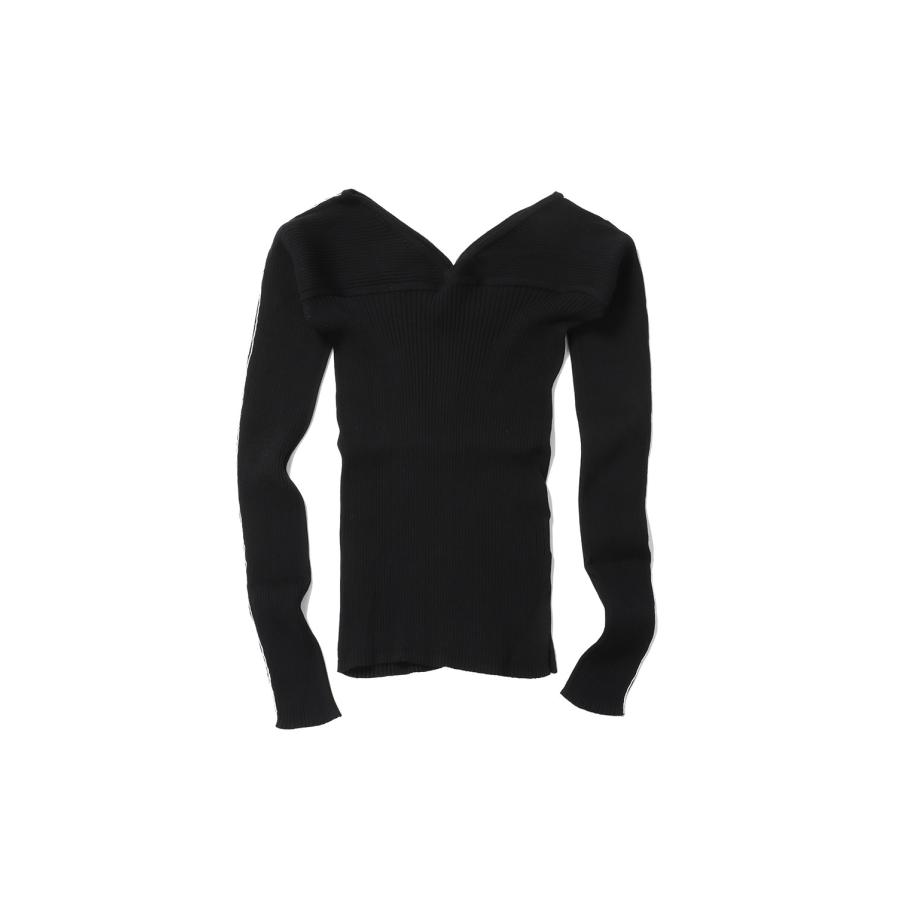 【P5倍 / SALE】16G RIB V NECK PULLOVER / BLACK(24SKN-#310L) Jane Smith(ジェーンスミス) |  | 06