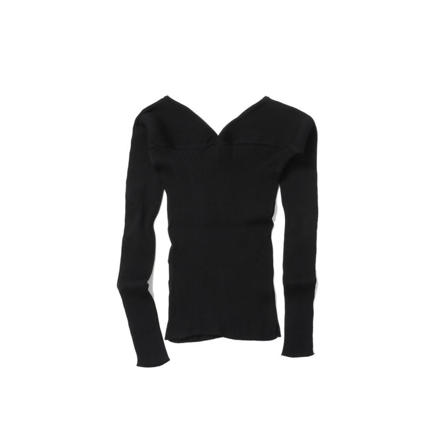 【P5倍 / SALE】16G RIB V NECK PULLOVER / BLACK(24SKN-#310L) Jane Smith(ジェーンスミス) |  | 07