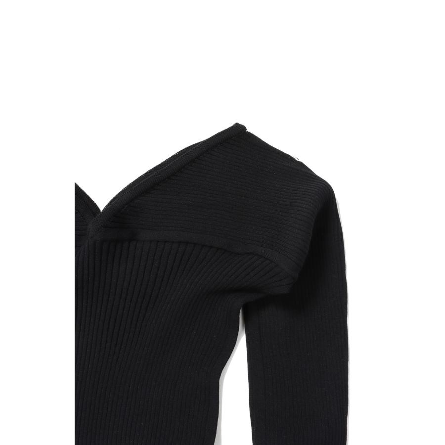 【P5倍 / SALE】16G RIB V NECK PULLOVER / BLACK(24SKN-#310L) Jane Smith(ジェーンスミス) |  | 08