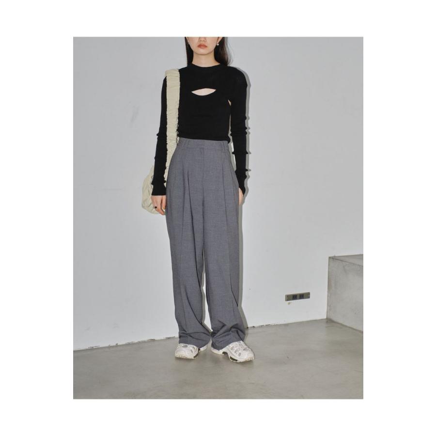 【ご予約会開催中】Heather Tuck Trousers -CHARCOAL GRAY（12410721） Todayful(トゥデイフル) | TODAYFUL | 03