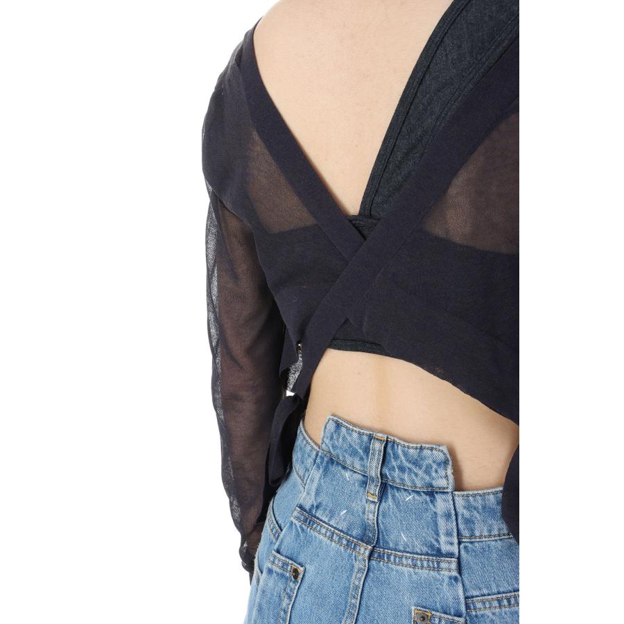 【P5倍 / SALE】Sheer Separate Cachecoeur -Navy (24SS-30-N) Jun Mikami(ジュンミカミ) | JUN MIKAMI | 05