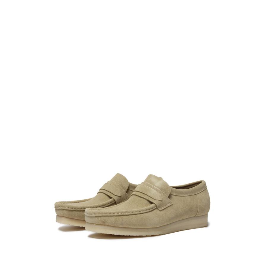 新品未使用 Clarks Wallabee Loafer Maple Clarks - Wallabee Loafers - Maple Suede - Leather - Sézane