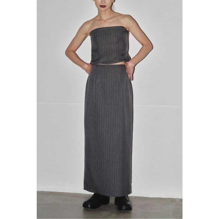 ご予約会開催中】Stripe Bustier Tops -DARK GRAY (12420409) Todayful 