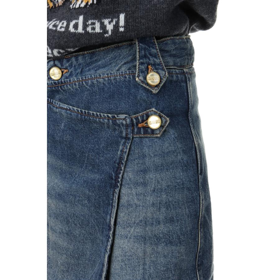 【P5倍 / SALE】Heavy Washed Denim Flared Skirt Jeans -Mid Blue Vintage (#J1562) GANNI(ガニー) | GANNI | 04