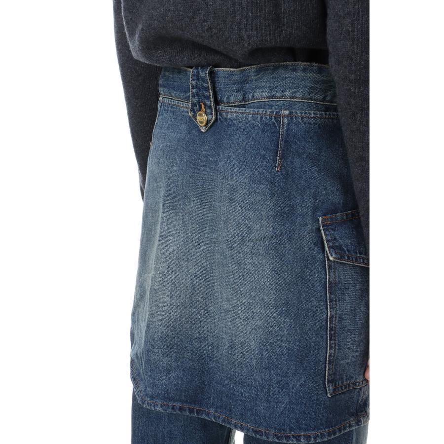 【P5倍 / SALE】Heavy Washed Denim Flared Skirt Jeans -Mid Blue Vintage (#J1562) GANNI(ガニー) | GANNI | 05