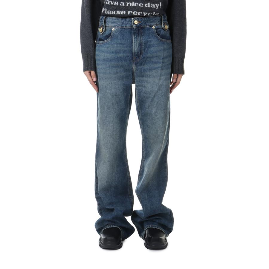 【P5倍 / SALE】Heavy Washed Denim Flared Skirt Jeans -Mid Blue Vintage (#J1562) GANNI(ガニー) | GANNI | 06