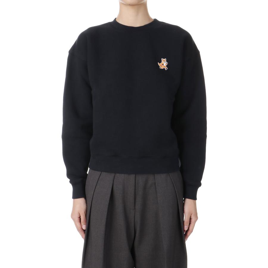 【P5倍 / SALE】SPEEDY FOX PATCH COMFORT SWEATSHIRT - BLACK(MW00309KM0307) Maison Kitsune -Women-(メゾンキツネ) |  | 01
