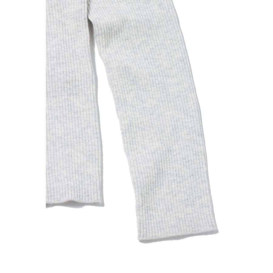 BABY FOX PATCH FINE RIBBED CARDIGAN - LIGHT GREY MELANGE (NW00507KT1091) Maison Kitsune -Women-(メゾンキツネ) |  | 03