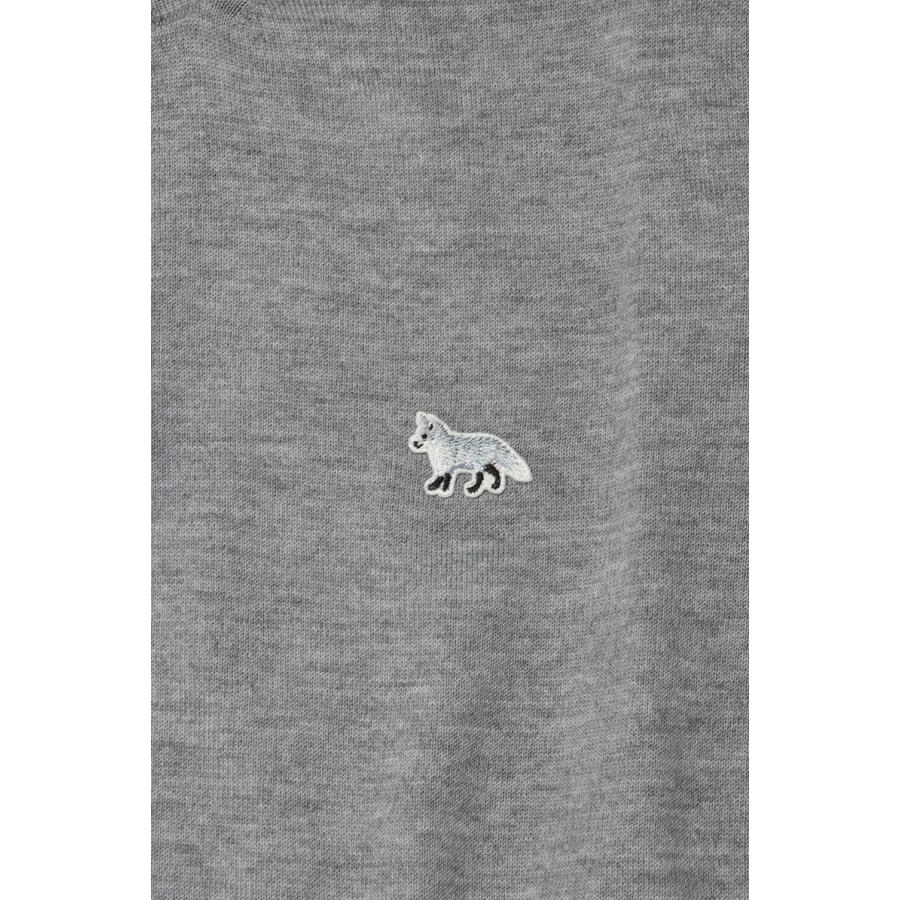【SALE】BABY FOX PATCH REGULAR CARDIGAN - LIGHT GREY MELANGE(NW00507KT1091) Maison Kitsune -Women-(メゾンキツネ) |  | 01