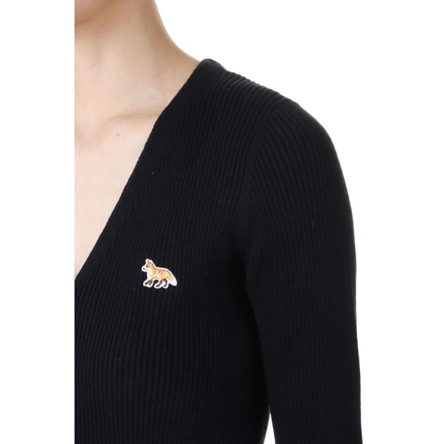 【SALE】BABY FOX PATCH FINE RIBBED CARDIGAN - BLACK(NW00507KT1091) Maison Kitsune -Women-(メゾンキツネ) |  | 04