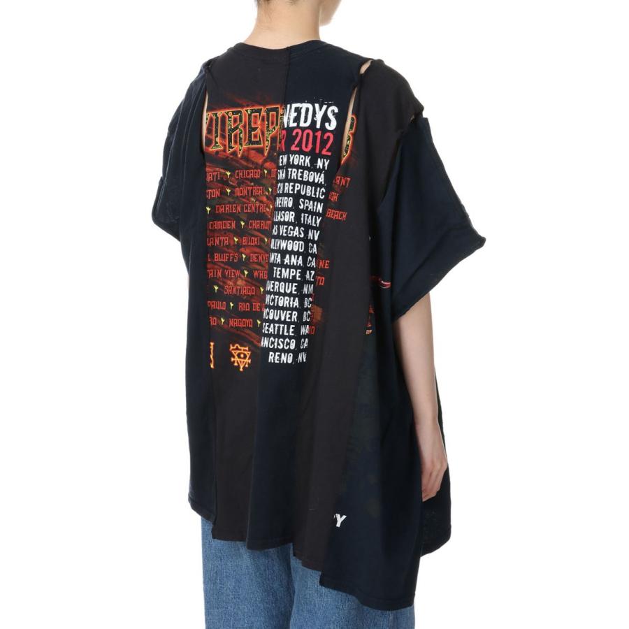 【P5倍 / SALE】circa make cutback gap wide top  / BLACK-2(cc24ss-02) 77circa -Women-(ナナナナサーカ) | 77circa | 02