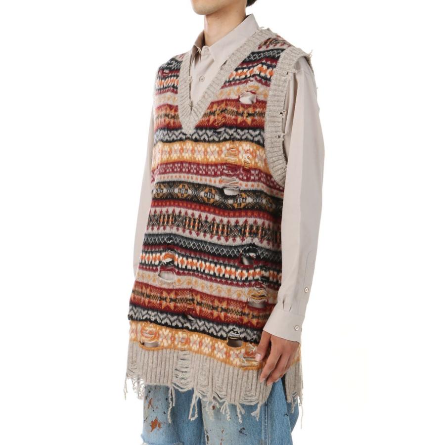 doublet OVERSIZED FAIR-ISLE KNIT VEST (24AW64KN166) doublet 