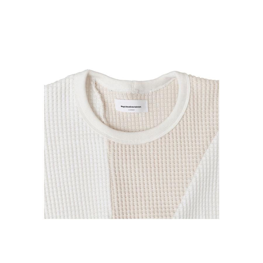 【P5倍 / SALE】Hallucination Waffle T/White Tonal(24AW-MS10-029) MAGIC STICK(マジックスティック) | MAGIC STICK | 03