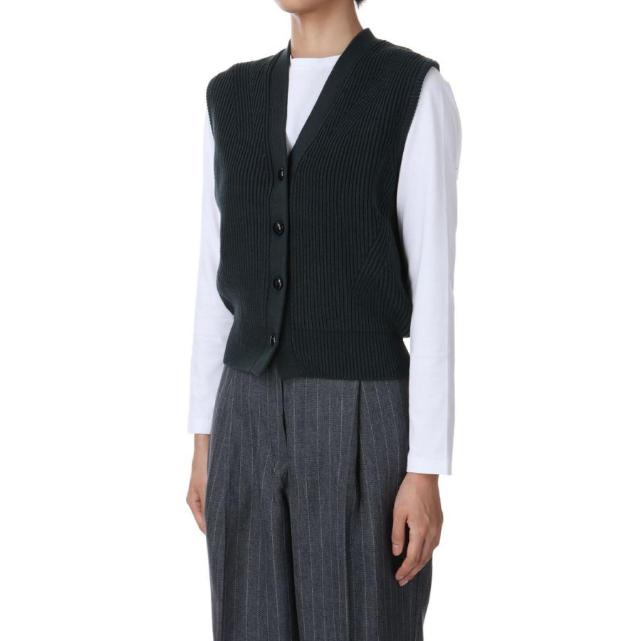 【P5倍 / SALE】FULL CARDIGAN KNIT VEST -GREEN (24AMSNI02) Shinzone(シンゾーン) | Shinzone | 01