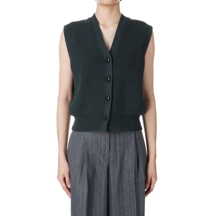 【P5倍 / SALE】FULL CARDIGAN KNIT VEST -GREEN (24AMSNI02) Shinzone(シンゾーン) | Shinzone | 05