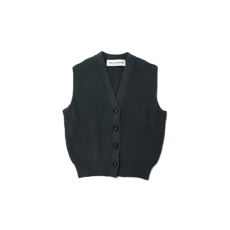 【P5倍 / SALE】FULL CARDIGAN KNIT VEST -GREEN (24AMSNI02) Shinzone(シンゾーン) | Shinzone | 06