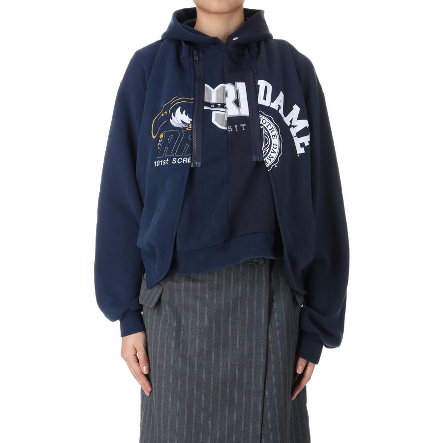 【P5倍 / SALE】circa make adjustable length layered sweat top -NAVY-1(cc24aw-11) 77circa -Women-(ナナナナサーカ) | 77circa | 06