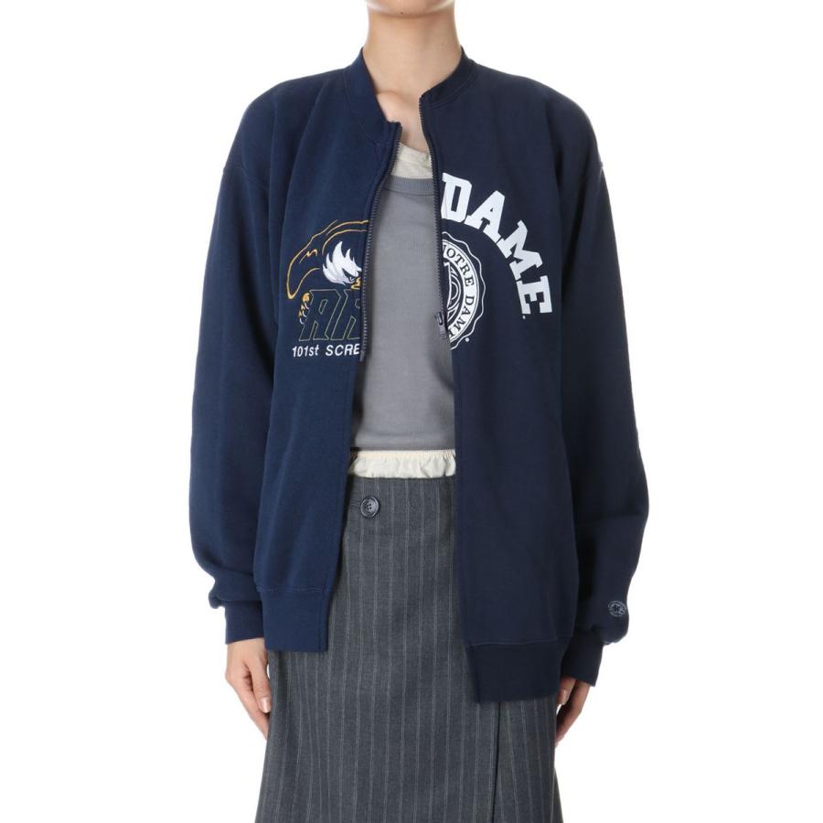 77CIRCA - 77circa ナナナナサーカ 日本製 リメイクカレッジスウェット Free ネイビー トレーナー プルオーバー バックジップ カットオフ トップス【中古】【77circa】 77circa 【SALE / 30%OFF】circa make adjustable length