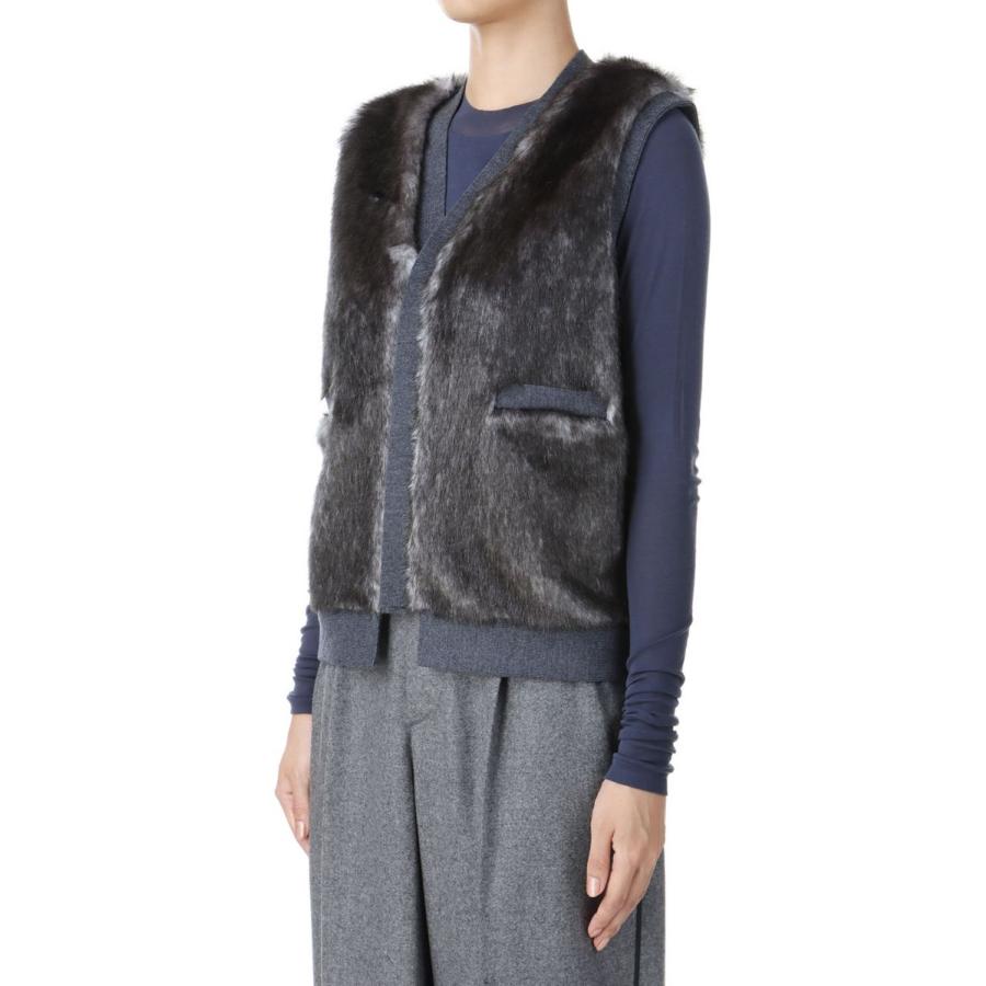 【P5倍 / SALE】Faux Fur Vest-GRAY(24AW-8-N) Jun Mikami(ジュンミカミ) | JUN MIKAMI | 01