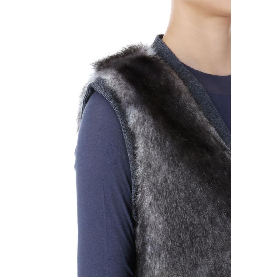 【P5倍 / SALE】Faux Fur Vest-GRAY(24AW-8-N) Jun Mikami(ジュンミカミ) | JUN MIKAMI | 03