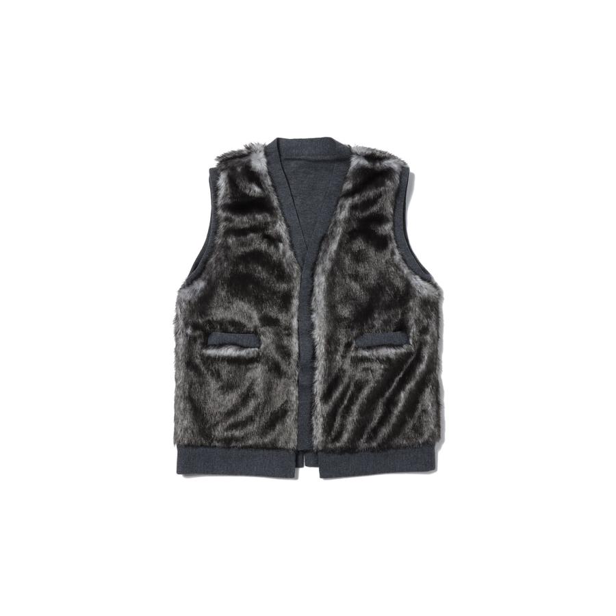 【P5倍 / SALE】Faux Fur Vest-GRAY(24AW-8-N) Jun Mikami(ジュンミカミ) | JUN MIKAMI | 05