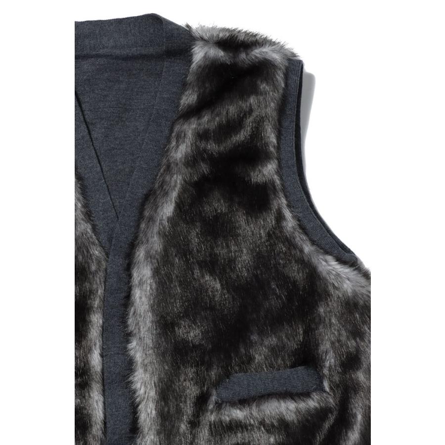 【P5倍 / SALE】Faux Fur Vest-GRAY(24AW-8-N) Jun Mikami(ジュンミカミ) | JUN MIKAMI | 07