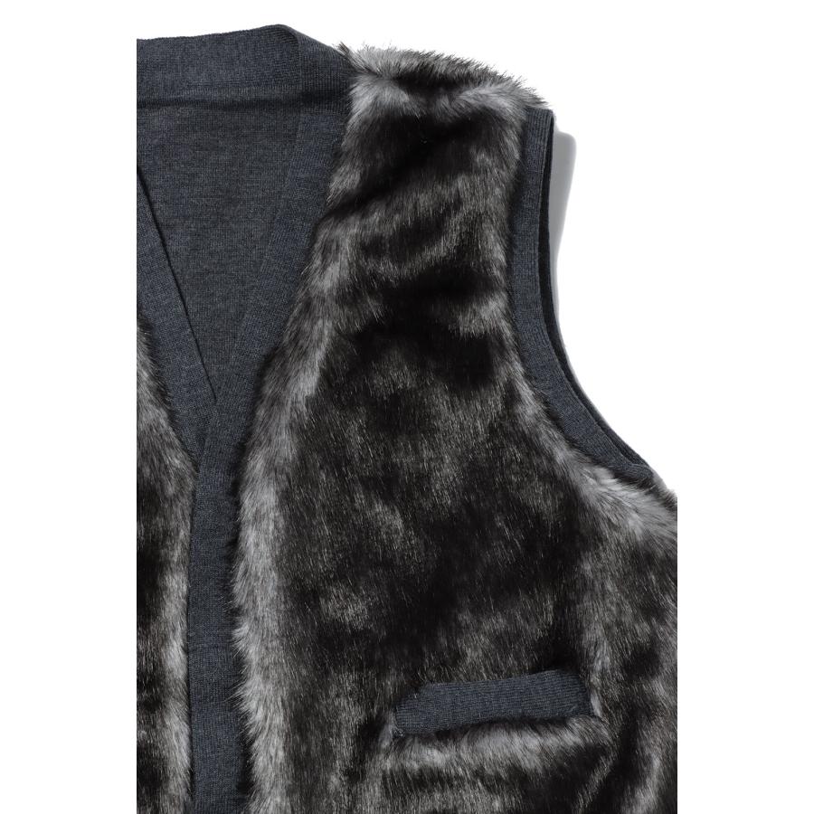 【P5倍 / SALE】Faux Fur Vest-GRAY(24AW-8-N) Jun Mikami(ジュンミカミ) | JUN MIKAMI | 07