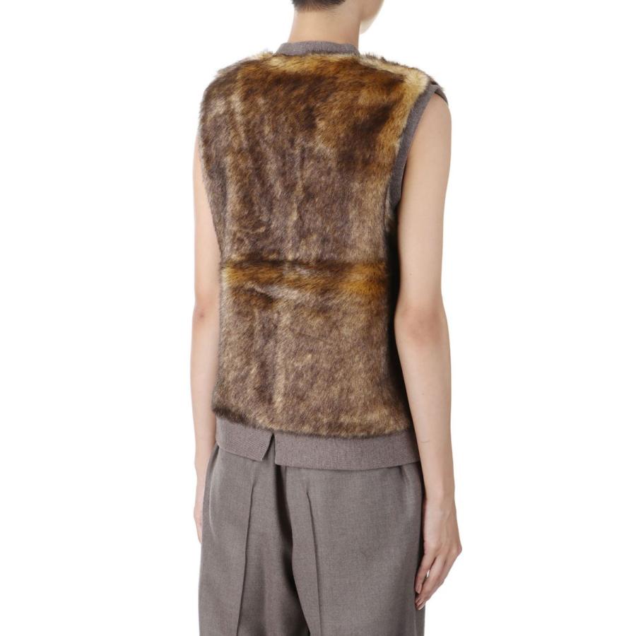 【P5倍 / SALE】Faux Fur Vest-BROWN(24AW-8-N) Jun Mikami(ジュンミカミ) | JUN MIKAMI | 02