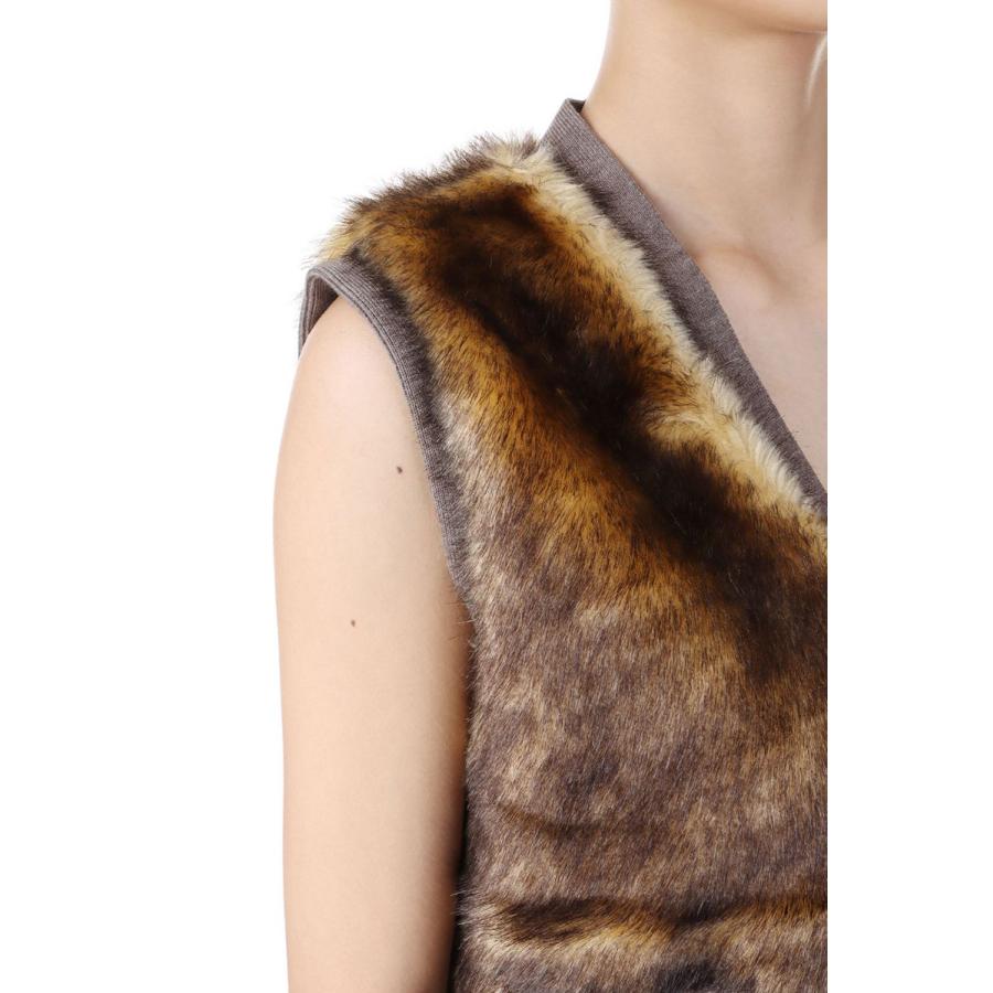【P5倍 / SALE】Faux Fur Vest-BROWN(24AW-8-N) Jun Mikami(ジュンミカミ) | JUN MIKAMI | 03
