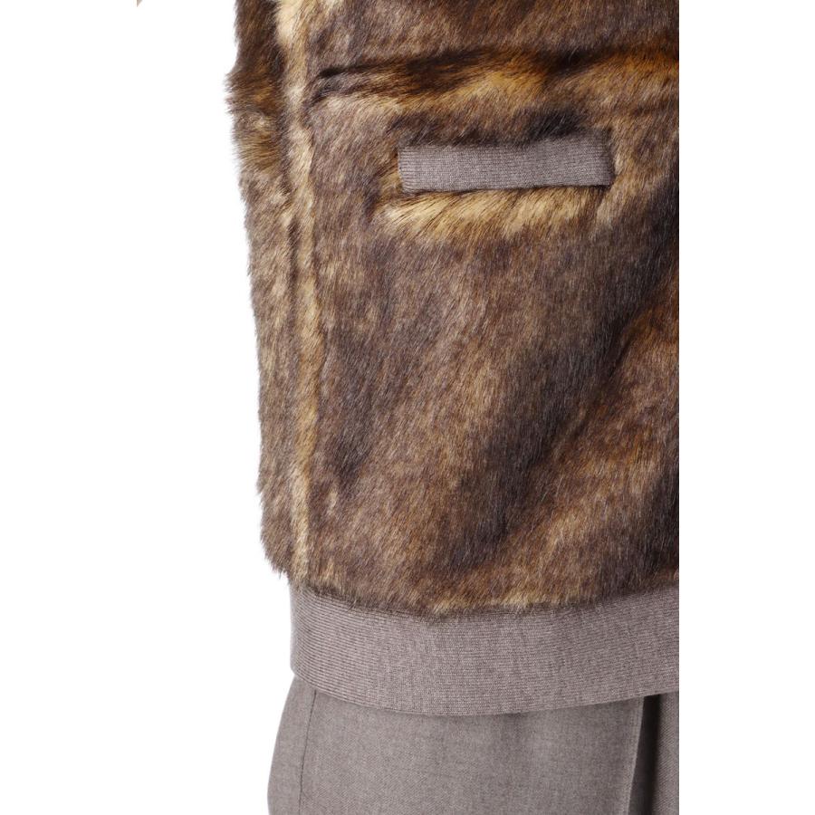 【P5倍 / SALE】Faux Fur Vest-BROWN(24AW-8-N) Jun Mikami(ジュンミカミ) | JUN MIKAMI | 04